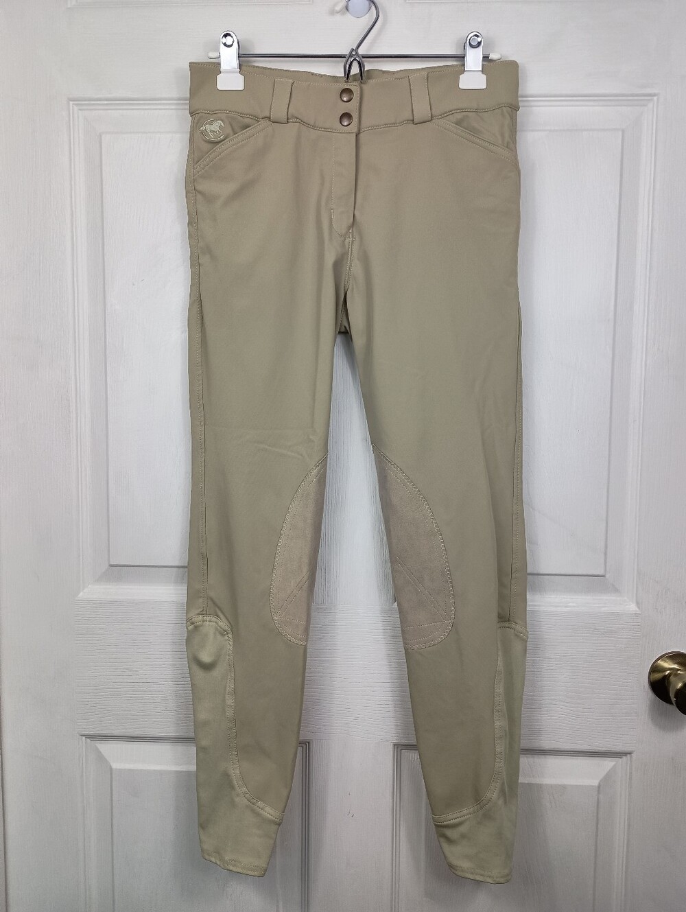 Smartpak Piper Breeches Womens 28L Tan Knee Patch Equestrian Riding Pant Stretch